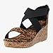 Schwarze Sandalen Damen Elegant Damenmode Sommer Leopardenmuster Flock Open Toe Cross Elastische Keilsandalen Damen Schuhe Stiefeletten Mit Absatz