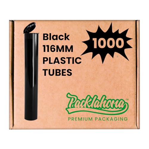 Packlahoma Pop Top Tubes 116mm Black 1000 Ct.