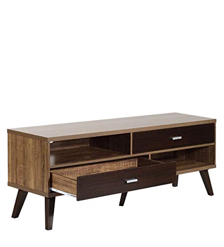 Image of Mintwud by Pepperfry - Mokuzai Wide TV Unit Cabinet in Oak Finish