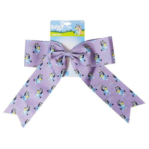LUV HER Bluey Moños para el Cabello para Niñas - Un moño grande impreso con tus personajes favoritos de Bluey - Pinza cocodrilo - Moños grandes para peinados diarios o ocasiones especiales, edades 3+ miniatura 1