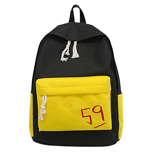 Preisvergleich Produktbild LMJZSA Damen Rucksack wasserdichtem Nylon weichen Griff solide Multi-Pocket-Reise-Reißverschlusstasche gerade YEA