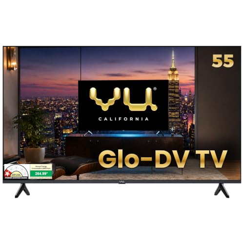 Image of Vu California 139cm (55 inches) GloQLED Smart Google 4K TV VuGLOQLEDDV 2026 | 500Nits Glo Brightness Dolby Vision Picture I Dolby Atmos 30W VuFX Sound