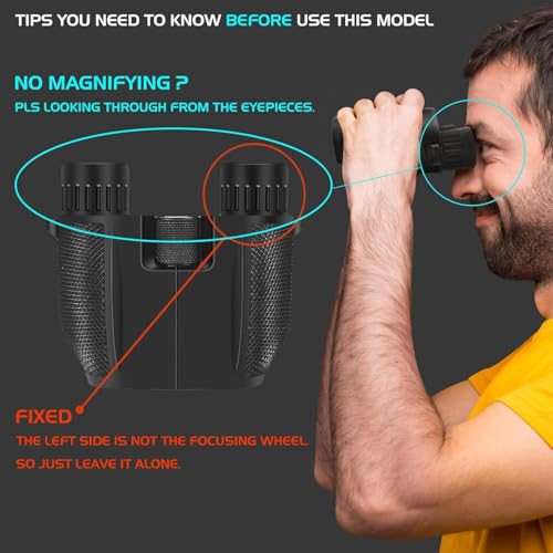 Image of Professional Binoculars, 10x25 Compact, Black, Wide Angle Vision with Low Light Night Optics for Bird Watching, Travel, Hiking, Sports (RD-189 A2)