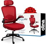 Oline ErgoAir Ergonomic Office Chair – Adjustable Lumbar Support, Flip-Up Armrests,...