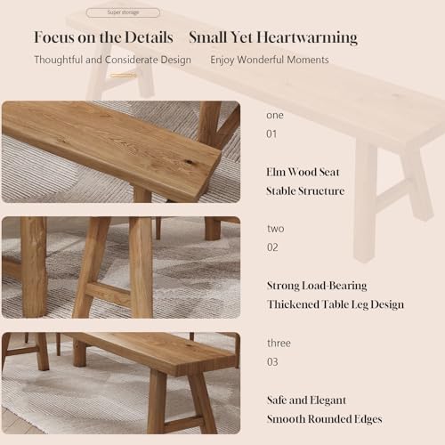 Asiento estrecho de madera maciza para solucionar la falta de espacio en comedor 7