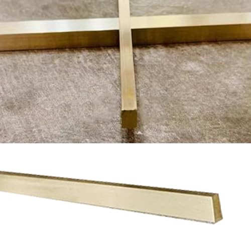 ZIMGOD Floor Transition Strip Brushed Brass Threshold Edge Strip for Doorway, Solid Metal Floor Transitions Gap Bar for Tile/Wood, Rectangle Thresholds Seam Ramp for Hardwood(5x8mm(3/16