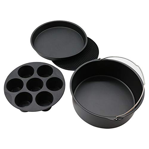 4 Set Pressure Cooker, Steamer & Air Fryer Bakeware Accesories Compatible with Ninja