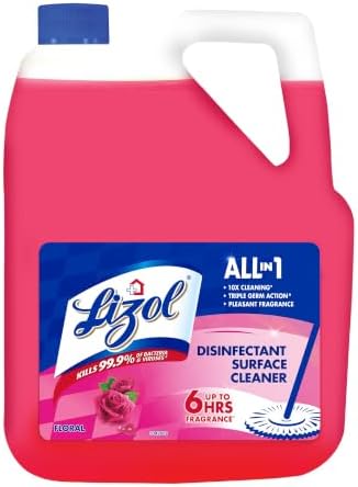 Disinfectant Surface & Floor Cleaner Liquid, Floral - 5 Litre | Suitable for All Floor Cleaner Mops | Kills 99.9% Germs| India's #1 Floor Cleaner