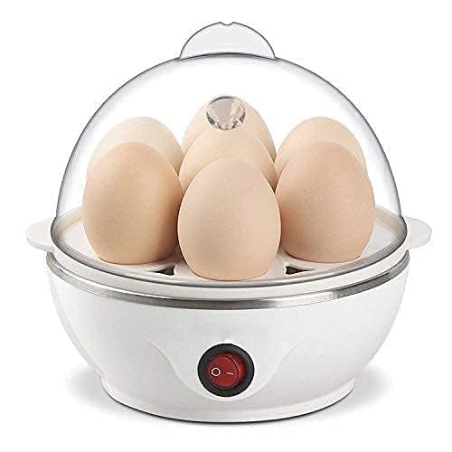 Electric Egg Boiler & Steamer with Automatic Shut-Off, 7 Egg Capacity, 350W Multi-Function Egg Cooker and Poacher-image-48