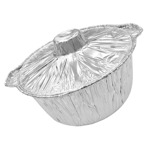 Mobestech 大容量耐熱アルミホイル鍋 使い捨てバーベキュー皿 密閉保鮮可能 直火 オーブン対応 小型携帯用食品容器 野外調理 家用適合