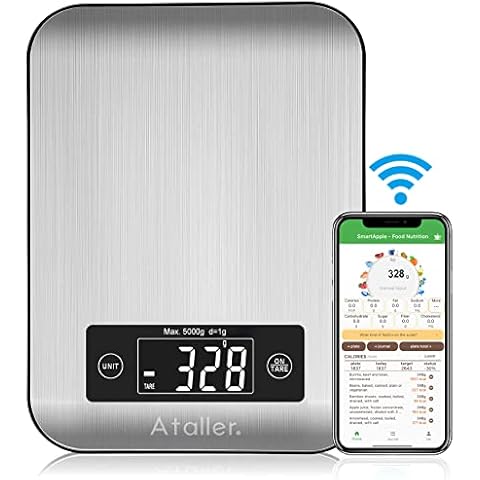 Ataller Smart Food Ernährungswaage, Bluetooth Küchenwaage Cover