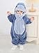 Eadrioss Baby Shark Costume for Toddler Girl Boy Halloween Costumes Fuzzy Warm Fall Winter Clothes Halloween Sharks Outfit (Blue, 2-3 Years)