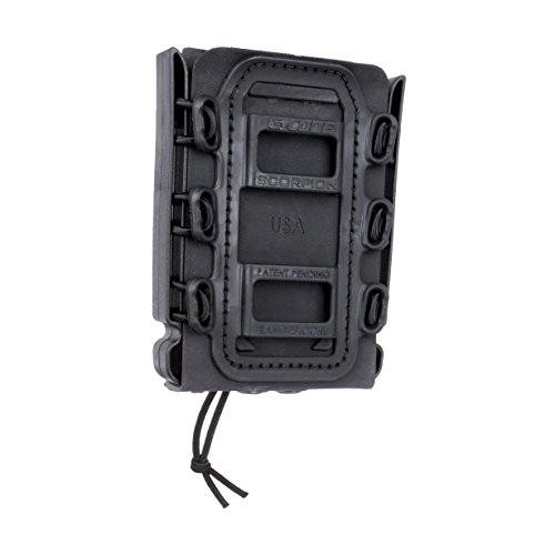 G-CODE Rifle Soft Shell Scorpion Mag Carrier (Black) with Molle Mount Attachment 100% Made in USA