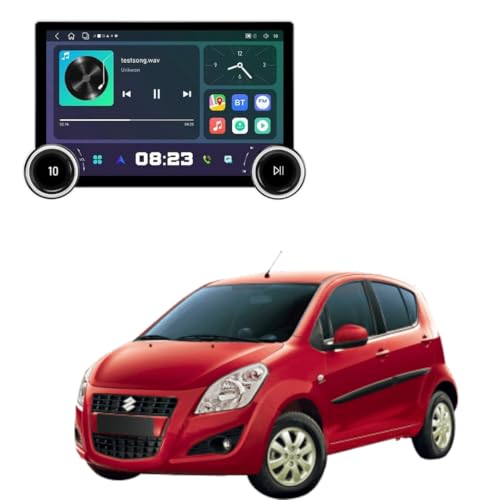 Image of Automobile Villa 10.1 inch Diamond 2K Series Car Android 13 TS 18 Processor Stereo for Maruti Suzuki Ritz Touch Screen 4 64 4G WiFi GPS Navigation Bluetooth DSP Band with Dual Rotary Knob