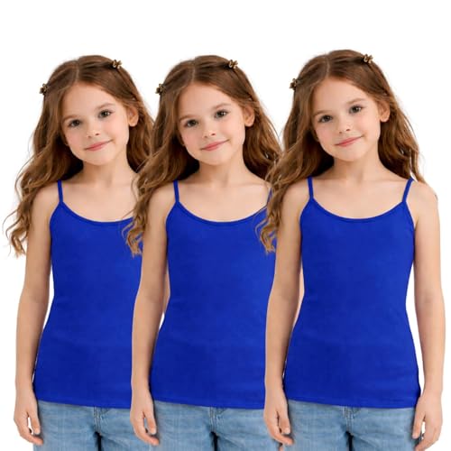 Débardeurs d'été pour filles Janisramone lot de 3 caracos bleu marine 9-10 ans