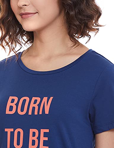 Image of Amazon Brand - Symbol Women's Cotton Stretch Half Sleeve Round Neck Regular Fit T-Shirt (Tunic Length)