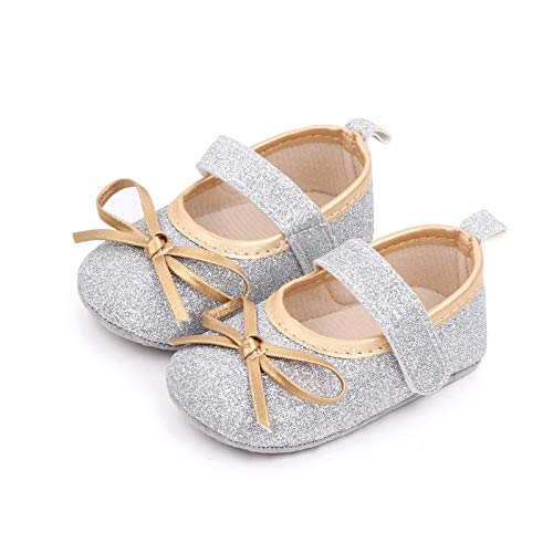 Toddler Baby Girls Princess Shoes Fine Bowknot Girls Flash Soft Walking First Baby Shoes Soft Shoes4