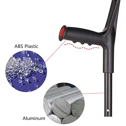 1 paio di stampelle per avambraccio per adulti, bastone da passeggio ergonomico, stampelle per adulti, 2 stampelle per avambraccio di supporto per deambulazione per adulti, stampelle regolabili,