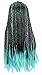 yuehong Green Long Braided Adult Box Braid Wig Synthetic Wigs For Women