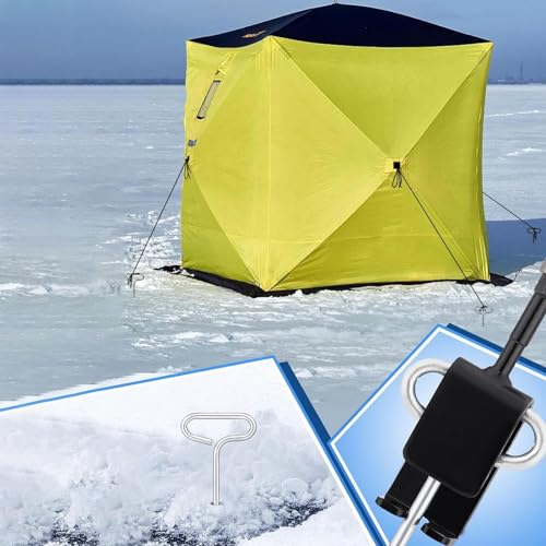 Ancla de hielo para evitar que el viento mueva tu tienda de pesca 3