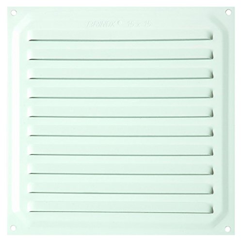 Brinox B70350D - Rejilla de ventilación adhesiva (15 x 15 cm) color lacado blanco