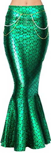 Spooktacular Creations Adult Metallisch Hologramm Glänzend Meerjungfrau Rock Kostüm Rollenspiel