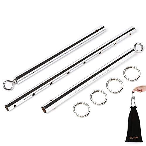 EXREIZST Metal Spreader Bar for Leg Spread Expandable Adjustable, Silver