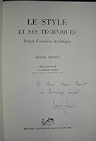 Le style et ses techniques 2130437583 Book Cover