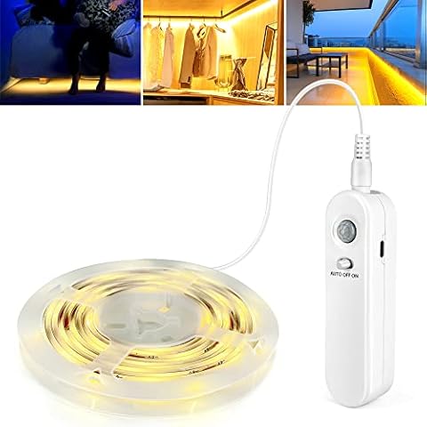 Enteenly Tira LED Sensor Movimiento Recargable Cover