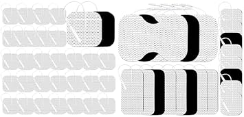 SM Electrodes Tens Unit Electrode Pads 52Pcs Upgraded Reusable Tens Unit Pads Replacement 2mm pin-in Connector