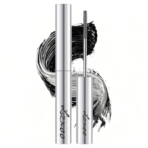#VerdientProvisionen<br>IronEye Mascara Natürliche Verlängernde und Pflegende Mascara Fortschrittlich Wimperntusche Borstenlose Metallwimpernbürste Dauerhaftes nicht Abblätterndes Pigment (Schwarz)