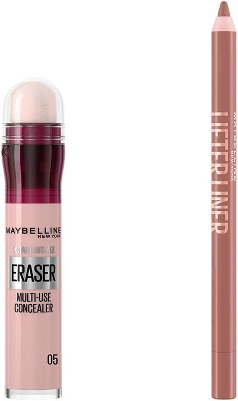 Maybelline New York Instant Anti Age Eraser Kapatıcı- 05 Brighten & Maybelline New York Lifter Gloss Nemlendirici Dudak Parlatıcısı - 05 On It