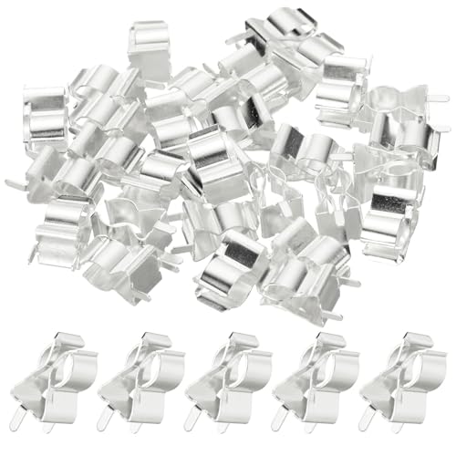 Sourcing Map 100pcs 5 X 20mm Tube En Céramique Verre Fusible Rapiporte -clips