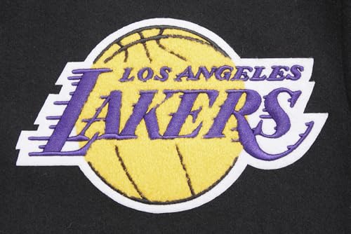 Pro Standard MENS NBA LOS ANGELES LAKERS MASH UP VARSITY JACKET BLACK/PURPLE S - Image 5