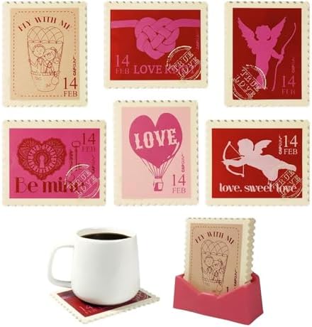 6 Pcs Coasters for Drinks, 4.5 * 3.7 Inches Fit for All Kinds of ...