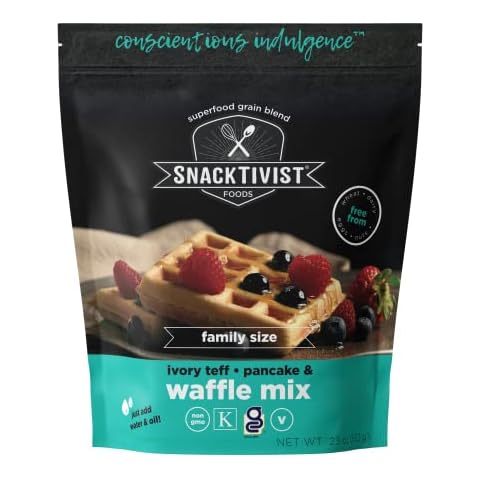 Snacktivist Foods - Gluten-Free, Vegan, Pancake & Waffle Mix, Non-GMO, Egg-Free, Dairy-Free, 23 Ounce Cover
