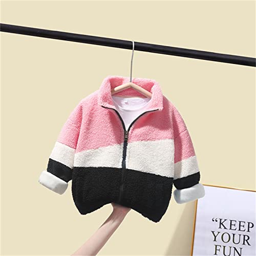 Sherp Jaqueta infantil meninas bebês meninas meninos primavera inverno patchwork com capuz meninas p