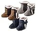 Baby Softschuhe Booties Stiefel gefüttert Winterschuhe 20/21 Grau