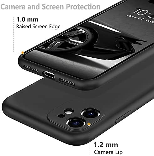 Peakally iPhone 11 Case, Black TPU Cover Phone Case Matte Finish Slim Profile Phone Protectors for iPhone 11-Black