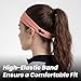 GOGO Stretchy Headbands Gray for Women, Non-Slip Sweat Headbands Thin Hair Band for Running Yoga Sport