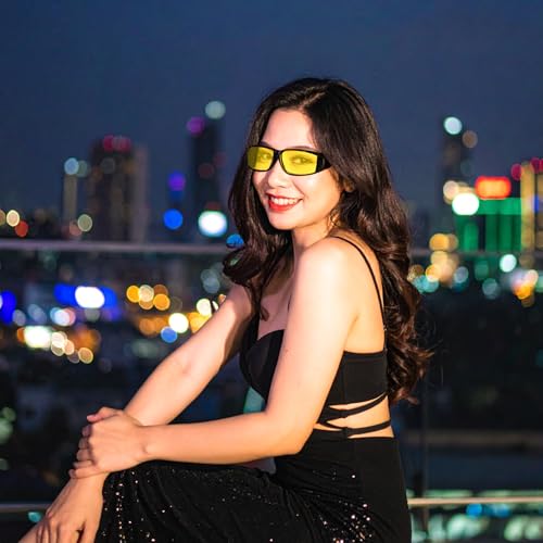 Night Vision Driving Glasses – Polarized Yellow Lenses, Anti-Glare, Fit Over Prescription Glasses – Clearer, Safer Night Driving for Men & Women3