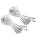 [2 Pack] CCTV 15ft(5m) 2.1mm x 5.5mm DC 12V Power Cord Extension Cable for Security Surveillance Cameras