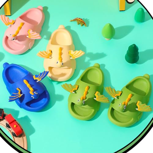 Kids Slides Toddler Cloud Flying Dinosaur Sandals Boys Girls Open Toe Slippers Novelty Non-Slip Beach Shoes Little Kid 9.5-10.5(165mm), Pink4