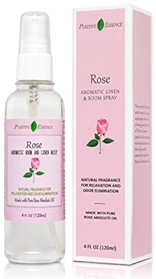 Rose Linen and Room Spray, Natural Pillow Spray Made with Pure Rose Essential Oils, Relaxing Home Fragrance or Toilet Spray, Rose Water Spray