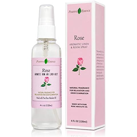 Rose Pillow and Room Spray, Natural Rose Water Spray Made with Pure Rose Essential Oils, Relaxing Home Fragrance or Bathroom Air Freshener Spray Cover