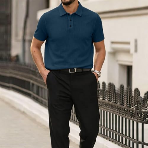 Breeze Polo Shirts for Men Beer Belly Summer Cool Capri Short Sleeve Collared Shirt Wearbreeze Men's Basic Tops miniatura 2