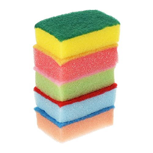 Image of METALLIXITY Kitchen Cleaning Sponge (9cm x 6cm /3.54 inch x 2.75 inch) 15pcs, Dish Sponges - for Washing Pots, Pans, Bathroom, Green /Yellow /Blue /Pink /Purple