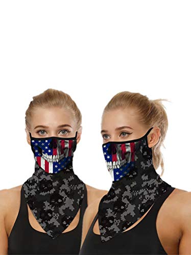 Balaclava con Aros para Oídos y Estampado Digital - Mascarilla Facial para Hombres y Mujeres - Gargantilla de Cuello para Polvo, Viento y Motocicleta miniatura 4