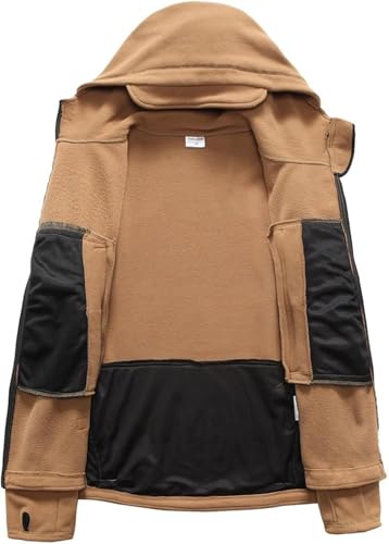 Mens Tactical Hoodies Fall Trendy Fleece Jacket Soft Warm Full Zip Hooded Sweatshirt Outdoor Coats with Pockets4
