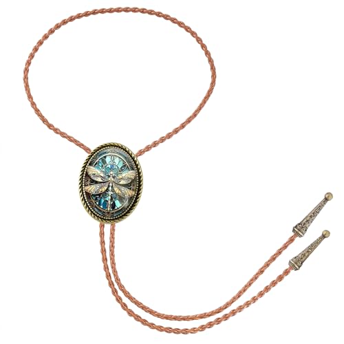 Image of Jeilwiy Bolo Tie for Men Western Cowboy Gothic Bolo Tie Necklace Halloween | Glow in Dark Bolo Tie for Men Women, 3D Halloween Bolo Tie, Gothic Western Ties, String Ties for Men Rodeo Leather Necktie